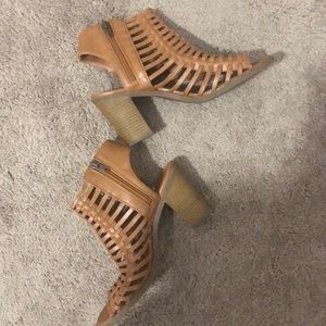 Detailed Brown Wedge Heels 8.5 - Target